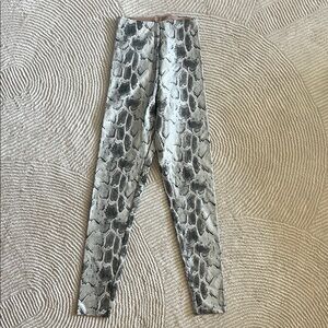 Commando Black and White Leggings Snakeskin Print